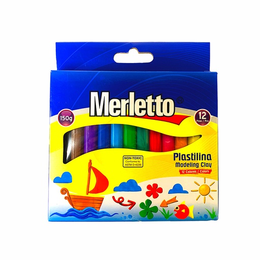 [780-7192198] PLASTILINA 400G x4 COLORES
