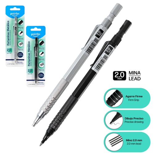 [MP-2396-B] PORTAMINAS METALICO 2.0 mm