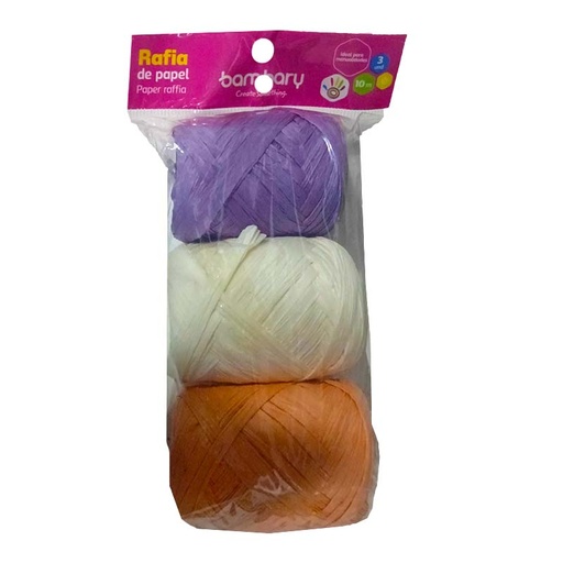 [712-0550/060] RAFIA DE PAPEL - COLORES BRILLANTES