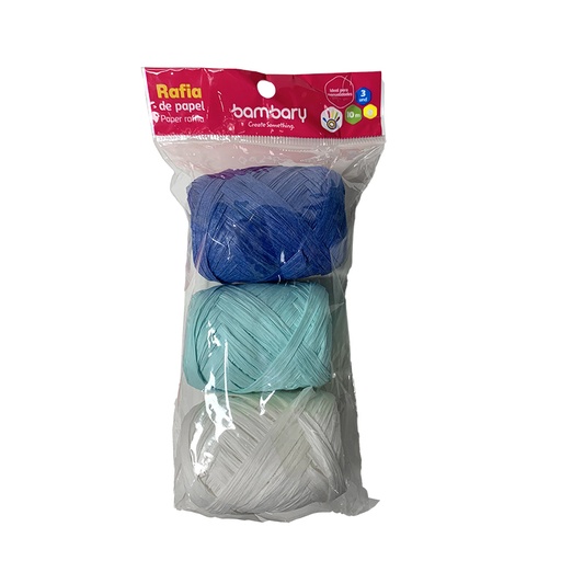 [712-0550/058] RAFIA DE PAPEL - COLORES FRIOS