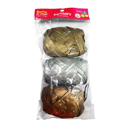 [712-0550/070] RAFIA DE PAPEL - COLORES METLIZADO