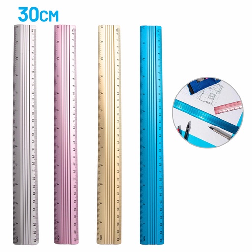 [R-730C] REGLA DE ALUMINIO 30CM