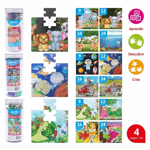 [PZZ-22124] ROMPECABEZAS 4 EN 1