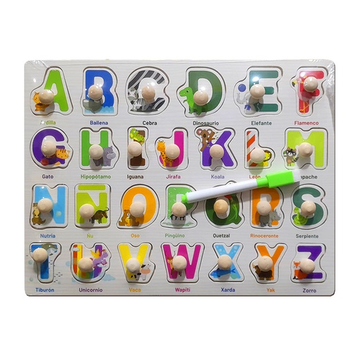 [PZZ-23181-L] ROMPECABEZAS DIDACTICO + TABLERO (LETRAS)