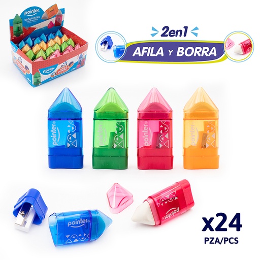 [SH-924] SACAPUNTAS CON DEPOSITO + BORRADOR 