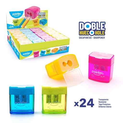 [SH-1950] SACAPUNTAS DOBLE HUECO