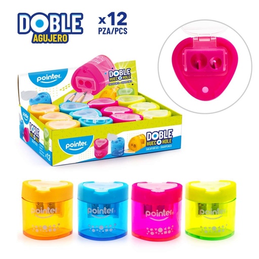 [SH-1632] SACAPUNTAS DOBLE x 12 PZAS.