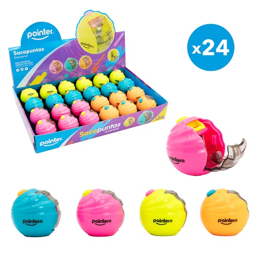 [SH-2345] SACAPUNTAS PLASTICO CON DEPOSITO (ESFERA)