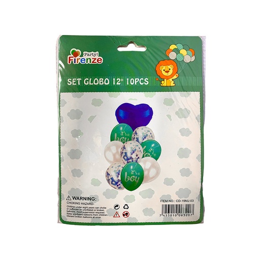 [CD-19MJ-03] SET DE GLOBOS  BABY SHOWER NIÑO