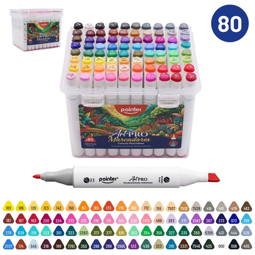 [AHC-80] SET DE MARCADORES x 80 COLORES