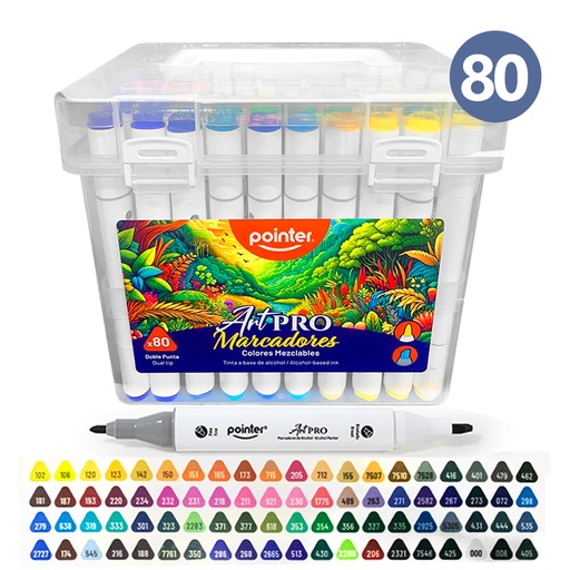 [AHC-80] SET DE MARCADORES x 80 COLORES