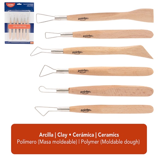 [PCS-2330] SET HERRAMIENTAS PARA ESCULPIR x6 PIEZAS