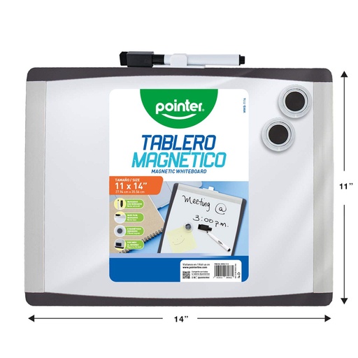 [WWB-1114] TABLERO BLANCO MAGNETICO 11x14 