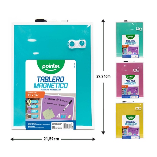 [CWB-1114] TABLERO MAGNETICO 11x14 