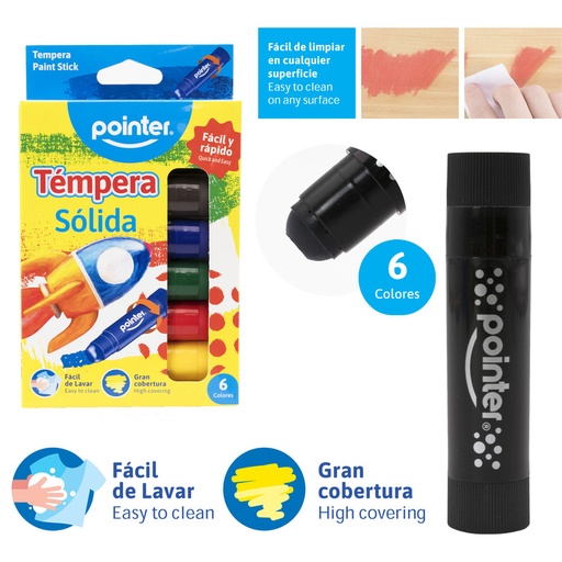 [TS-22148] TEMPERA SOLIDA x 6 COLORES