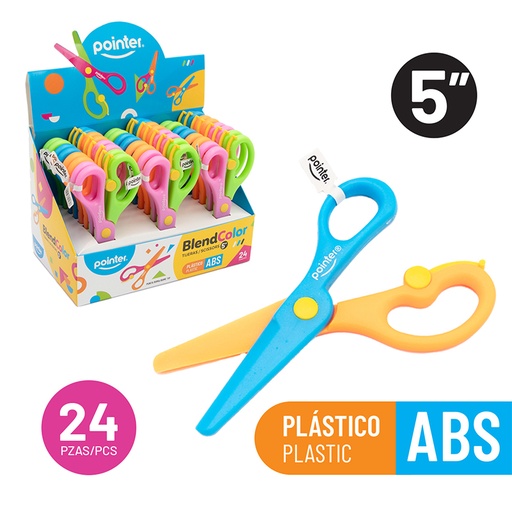 [SC-2364] TIJERA PLASTICA PARA NIÑOS 5" 