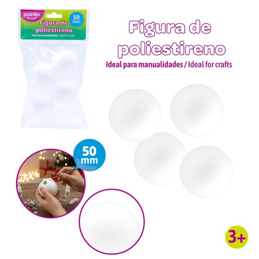 [PSB-450] ESFERAS DE POLIESTIRENO 5CM³ x4PZAS