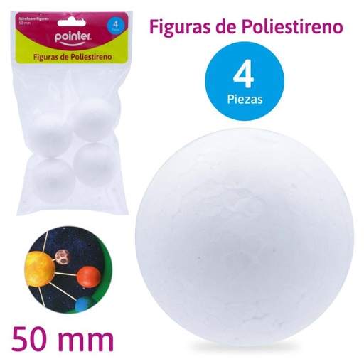 [PSB-450] ESFERAS DE POLIESTIRENO 5CM³ x4PZAS