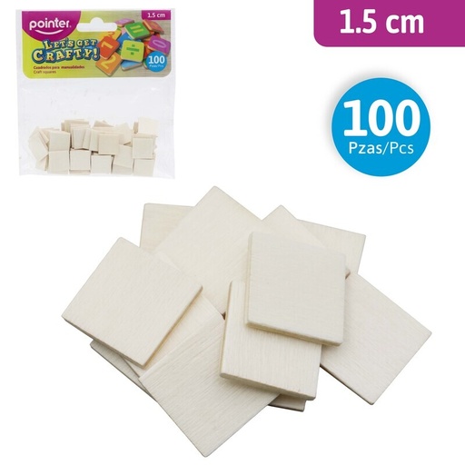 [ANC-2404] LAMINAS CUADRADAS PARA MANUALIDADES 1.5 cm x 100 PZAS