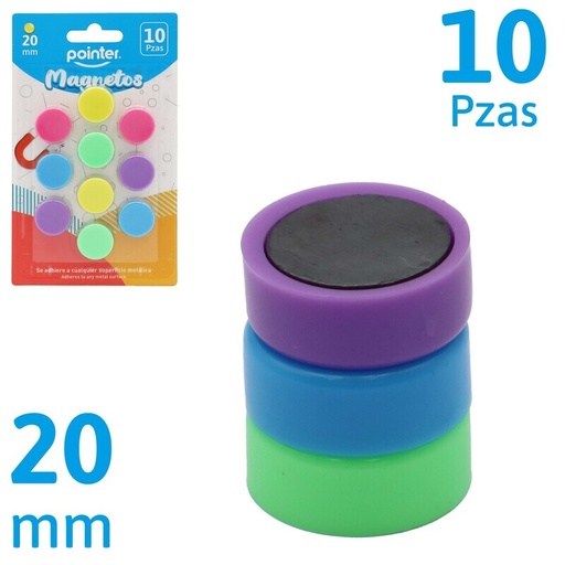 [MN-2421] MAGNETOS COLORES PASTEL- 2CM x10PZAS