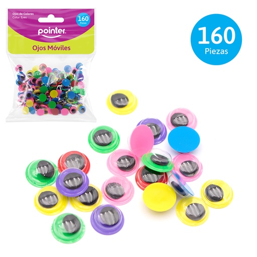 [A126-DY10160] OJITOS MOVILES PARA MANUALIDADES x 160 PZAS.