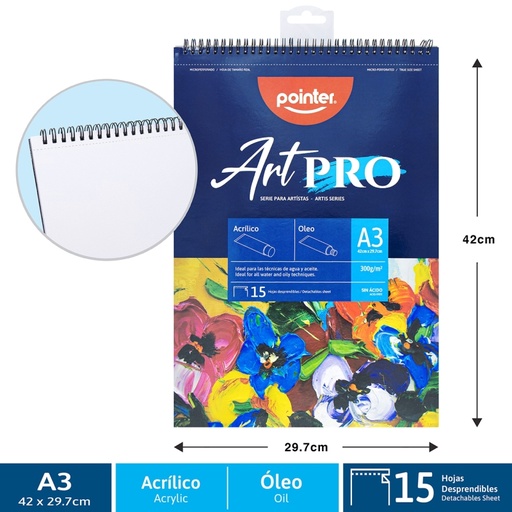[DBOL-300-912] BLOCK ART PRO 9x12" - ACRILICO Y OLEO