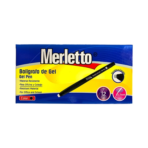 [780-115193299] 72CJ/CTN BOLIGRA GEL NGR 0.7MM
