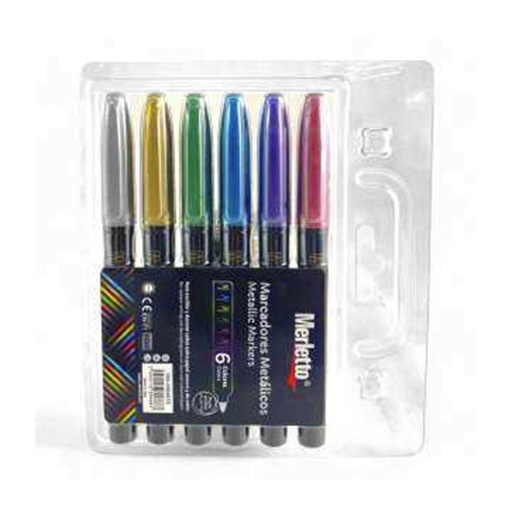 [780-2593870] SET DE 6 MARCADORES METLICOS