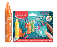 [861400] CREYONES DE CERA WAX JUMBO JUNGLE FEVER x12PZS