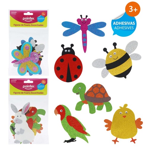 [A018-JCF02] FIGURAS DE FOAMY ESCARCHADAS (ANIMALES)