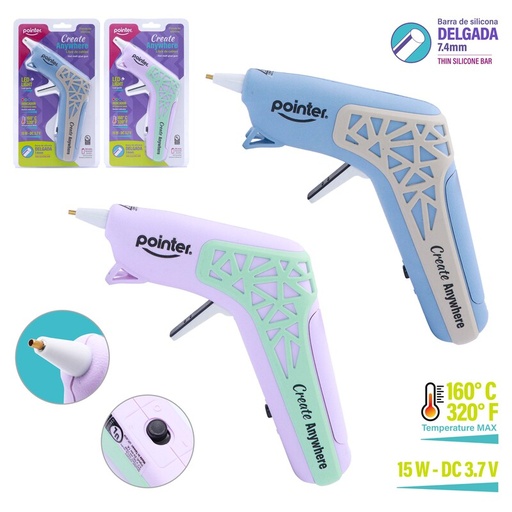 [PS-15-INR] PISTOLA DE SILICONA INALAMBRICA (RECARGABLE)