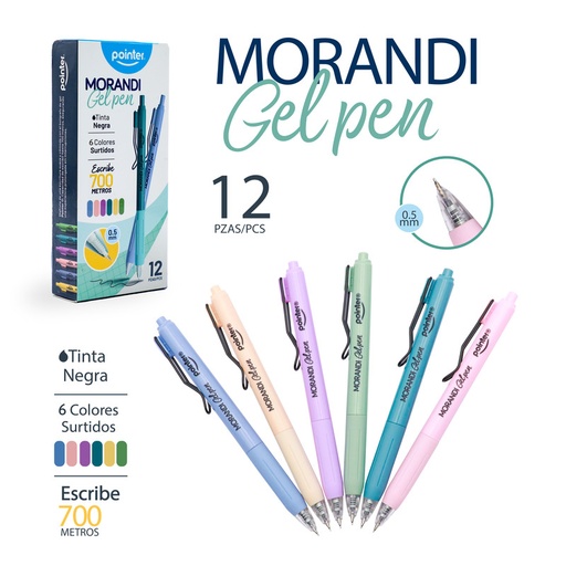 [GIP-23209] BOLIGRAFO DE GEL NEGRO 0.5MM - MORANDI