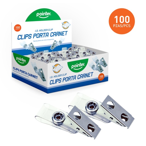 [B05-2H-VMR] CLIP PORTA CARNET x 100 PZAS.
