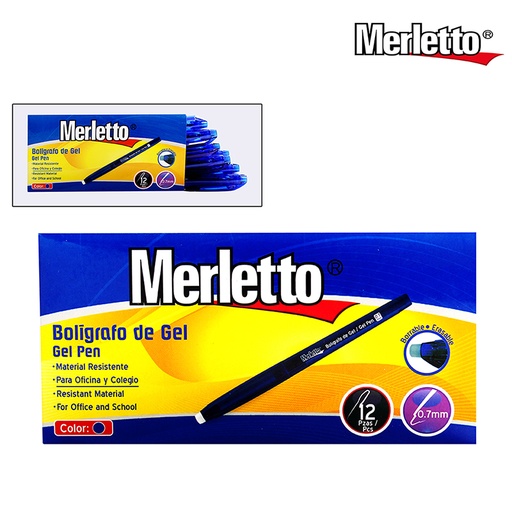[780-115193209] BOLIGRAFO DE GEL AZUL BORRABLE 07mm