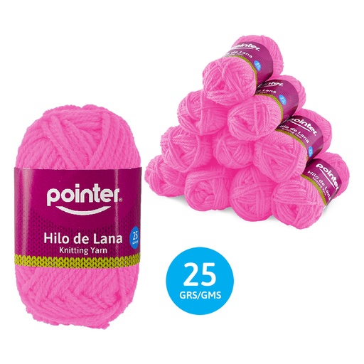 [7A018-KY-25G-PINK] HILO DE LANA PARA MANUALIDADES ROSADO - 25GRS