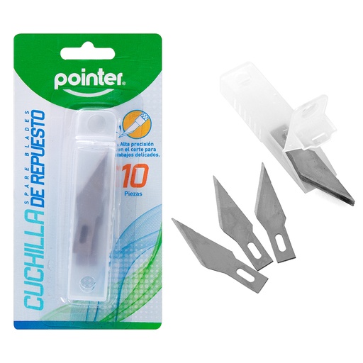 [BB-40MM-P] CUCHILLA DE REPUESTO x10PZAS PARA BISTURI DE PRECISION