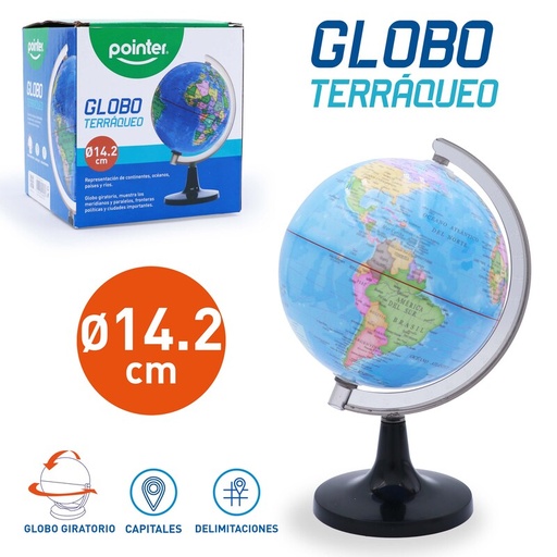[MDS142AY-3] GLOBO TERRAQUEO (MAPA MUNDI) 14,2CM