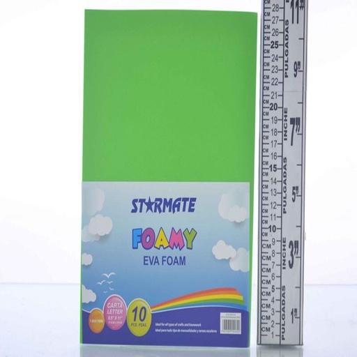 [STR-EVA-015] FOAMI LISO  8.5X11" VERDE CLARO