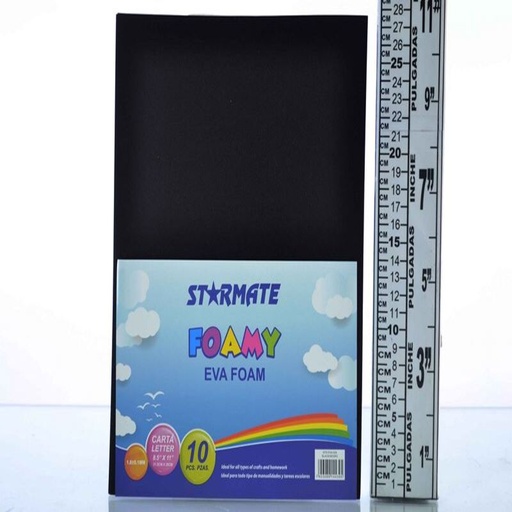[STR-EVA-028] FOAMI LISO  8.5X11" NEGRO