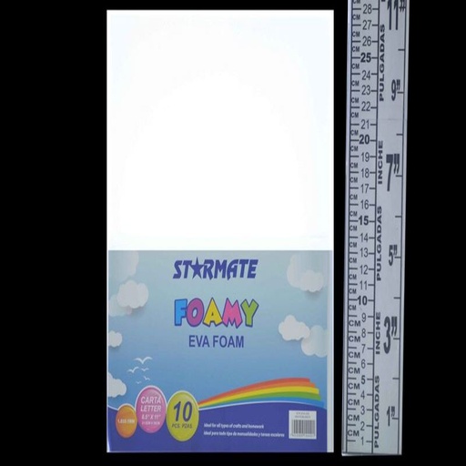 [STR-EVA-030] FOAMY LISO CARTA 8.5X11" BLANCO