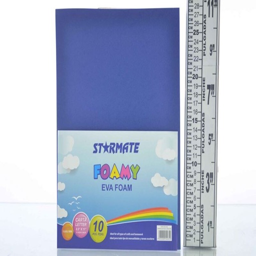 [STR-EVA-043] FOAMY LISO 8.5X11" AZUL OSCURO