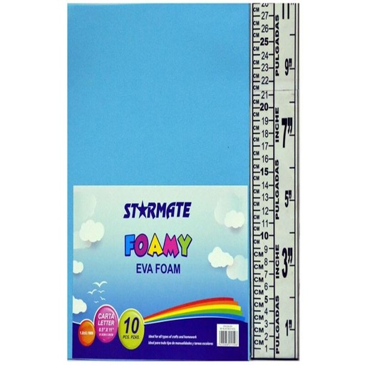 [STR-EVA-079] FOAMY LISO CARTA 8.5X11" AZUL CIELO