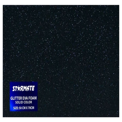 [STR-GL-CART015] FOAMI C/ESCARCHA 50X70CM NEGRO