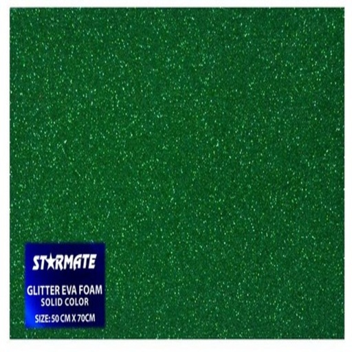 [STR-GL-CART023] FOAMI C/ESCARCHA 50X70CM VERDE