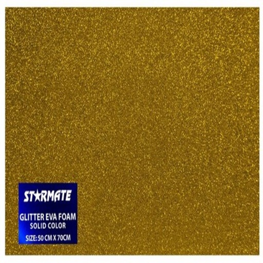 [STR-GL-CART025] FOAMY C/ESCARCHA 50X70CM ORO