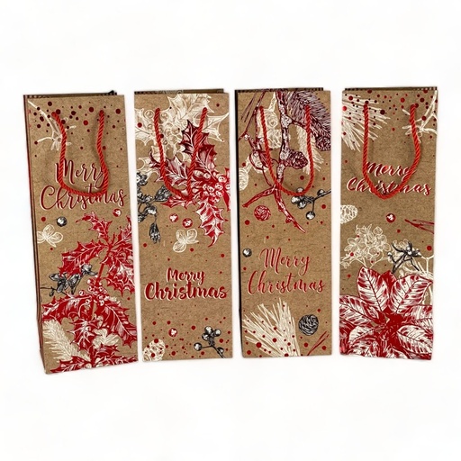[784-8894359] BOLSA DE REGALO NAVIDAD BOTELLERA