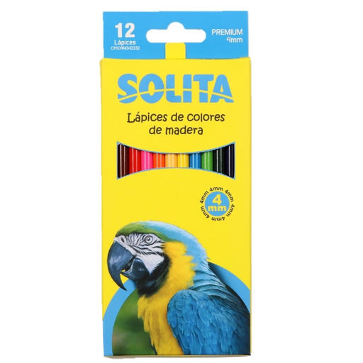 [SLC020] LAPICES DE COLORES X12 SOLITA