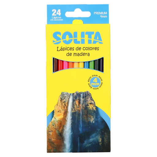 [SLC015] LAPICES DE COLORES DE MADERA X24 SOLITA