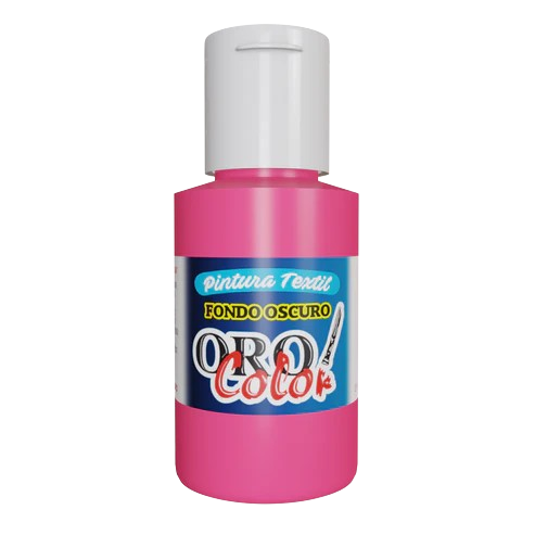 [FO-522] PINTURA TEXTIL FONDO OSCURO ROSA NEON 30ML