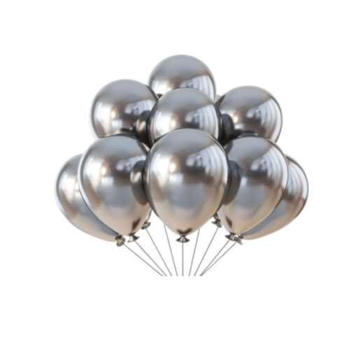 [A626-BLLT-SS-1] GLOBO PLATEADO N0 17